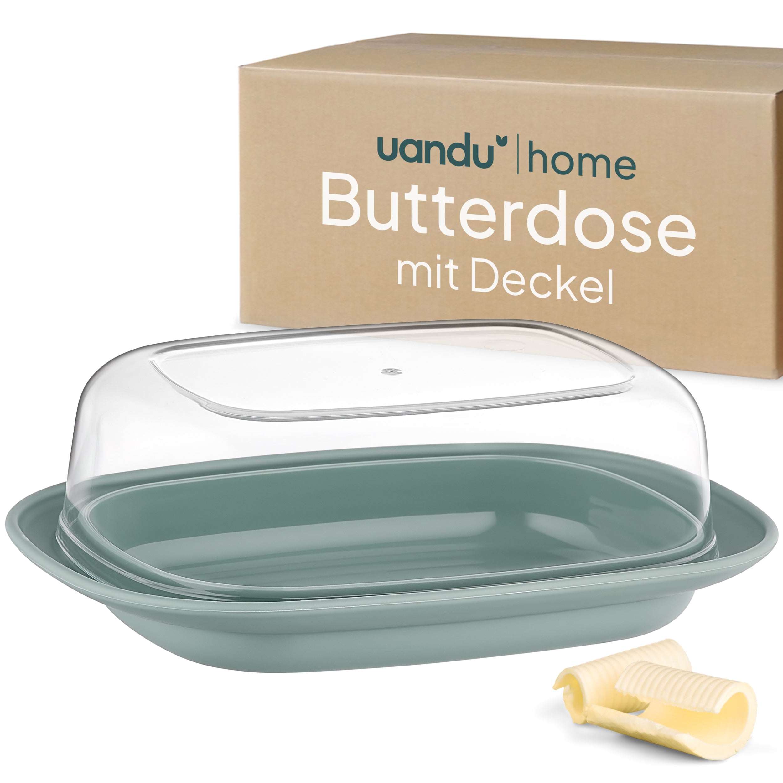 Butterdose mit Deckel Kunststoff – uandu