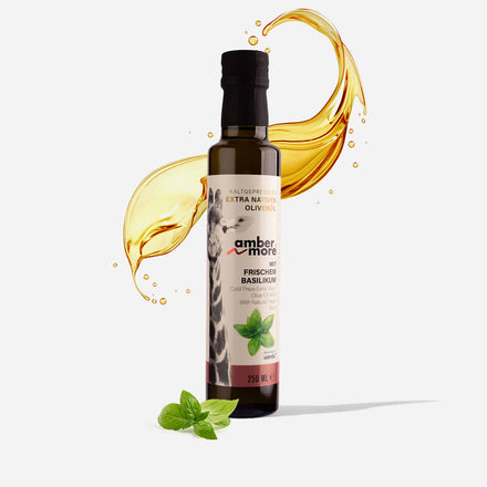 Pastasoße- Olivenöl mit frischem Basilikum- 250 ml