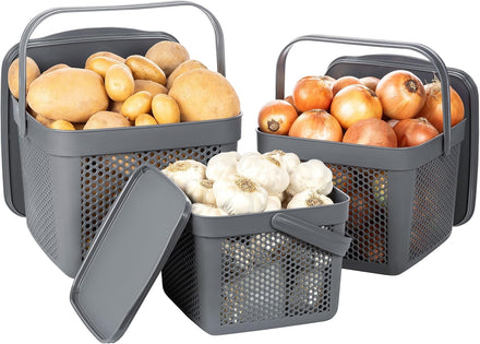 Kunststoff Korb Rattan - Set 3-teilig