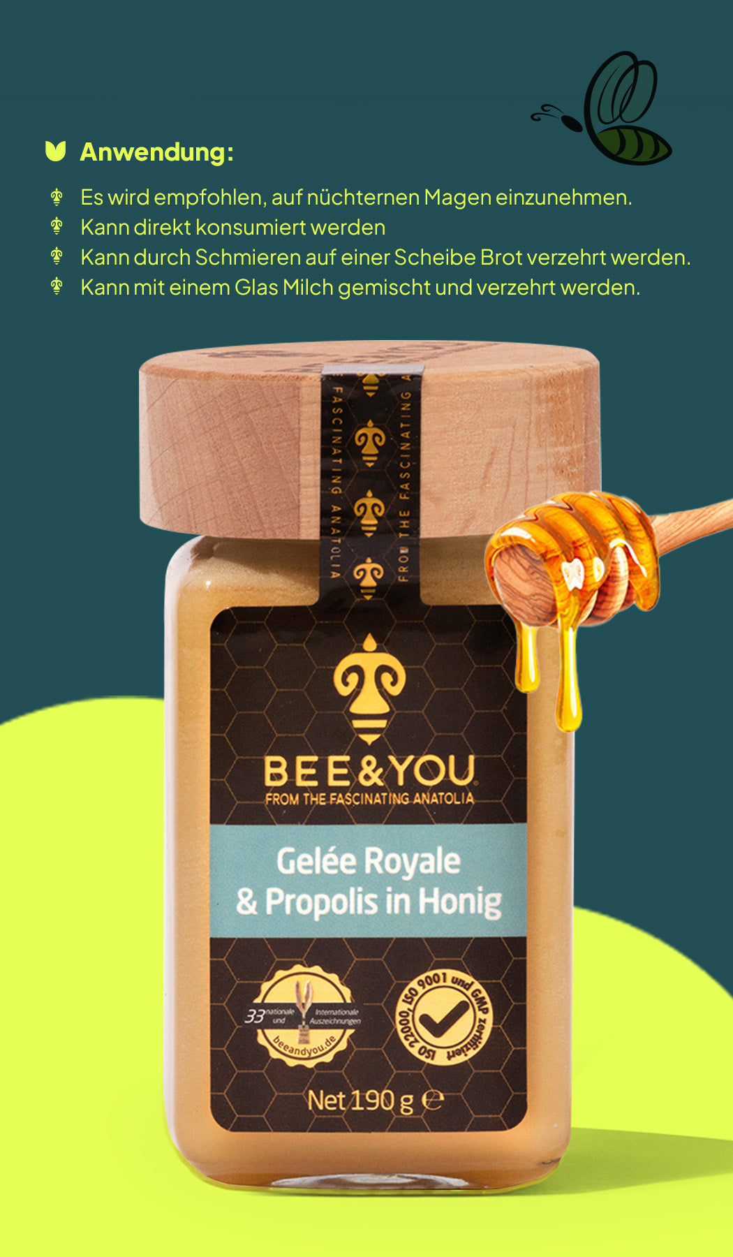 BEE&YOU Gelée Royale & Propolis in Honig kaufen