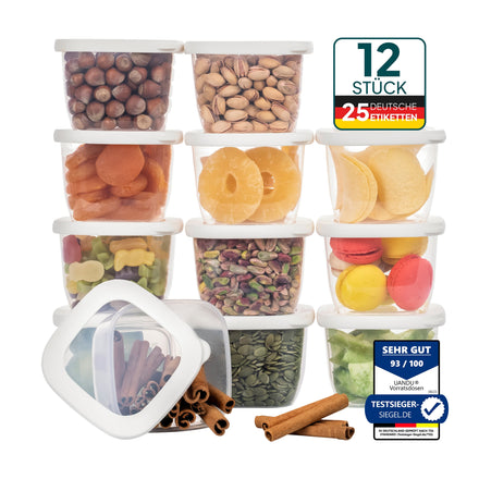 12x550 ml - Vorratsdosen mit Deckel